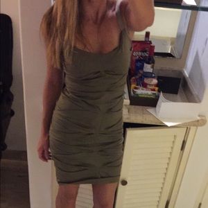 Nicole Miller Studio olive cocktail dress